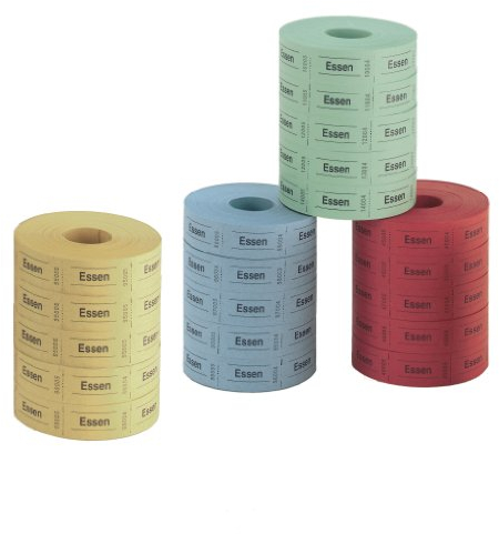 Herlitz Chèques-repas 791798, un rouleau avec 5 x 1 000 pièces détachables (sélection des couleurs impossible)