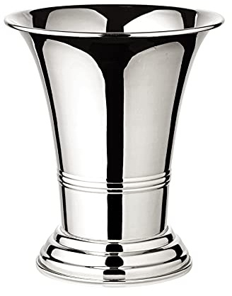 EDZARD Vas Tromba, höjd 20 cm, diameter upptill 17 cm, silverpläterad – modern tulpanvas, blomvas silver som bordsdekoration