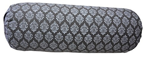 Tvamm-Lifestyle Yoga-Bolster Basic, 65 x Ø 23 cm, Buchweizenschalen-gefüllt (Grau)