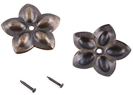 100 unids Uñas de tapicería de la vendimia, muebles clavos pernos Surtido Kit Sofá Calzado de la puerta Perno decorativo Pernos de tapicería antiguos Etiquetas de metal de bronce Etiquetas(23mm)
