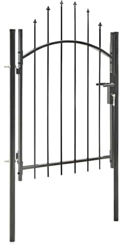 vidaXL Tuinpoort Woerden staal 1x1,25 m zwart