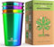 Greens Steel Edelstahlbecher - Regenbogen, 475ml I Stapelbares & wiederverwendbares Trinkset I für Büro, Zuhause, Reisen & Camping I Kratzfest, rutschfest, lichtbeständig