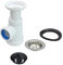 Fontastock FSKFSI004 Siphon, kurz, ausziehbar, 1-1/4 Zoll, 32/40, mit horizontalem Ausgang und Ablaufgitter und Stopfen im Lieferumfang enthalten