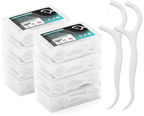 400 Pezzi Bastoncini di Filo Interdentale by Filippo Bianchini, Forcella interdentale,con Contenitore Igienico e Portatile Cura Dentistica per Tutta Famiglia