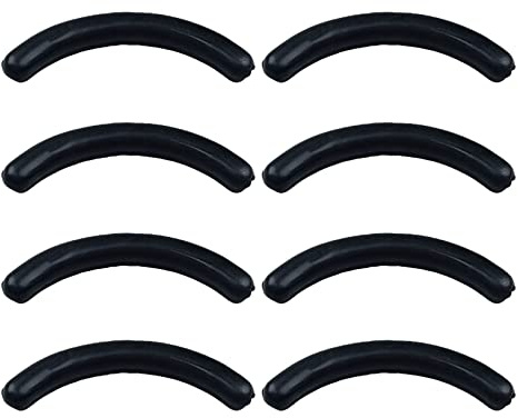 8Pcs Silicone Eyelash Curler Pads, Eyelash Curler Refill Pads, Replacement Pads for Eyelash - Black
