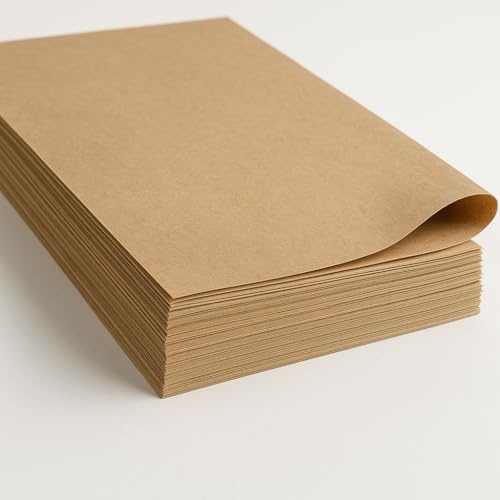Floralcraft® 100-Sheets Natural Kraft Paper 49 x 74cm Acid Free Brown Kraft Paper 70gsm, Gift Wrapping Paper Christmas DYI Arts & Crafts Packaging Paper