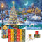 Becko US Puzzles for Adults 1008 Pieces, Christmas Puzzle Advent Calendar 2024 For Adults & Kids, Countdown To Christmas, Exquisite Package With 24 Countdown Boxes, Christmas and Holiday (Snow Scene)
