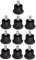 CRILSTYLEO 10St Stuhl mit festem Fußpolster Rollenstuhlstopper Bürohocker Boden Stühle Füße fußbodenmatte Furniture Gliders bürostuhl Fußpolster für Bürostühle Fußschutz für Rollstühle Black
