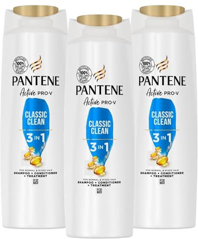 3 x 300ml | Pantene 3 in 1 Shampoo+Conditioner+Treatment Classic Clean for Normal & Mixed hair 300ml