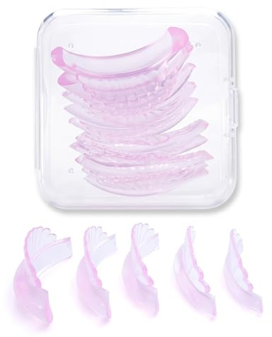 YIPFEN 10 Piezas Set de Lifting de Pestañas Autoadhesivo Almohadillas de Silicona Semipermanente para Rizar Pestañas Reutilizable Rizador de Pestañas para Todas las Formas de Ojos (5 Tamaños)