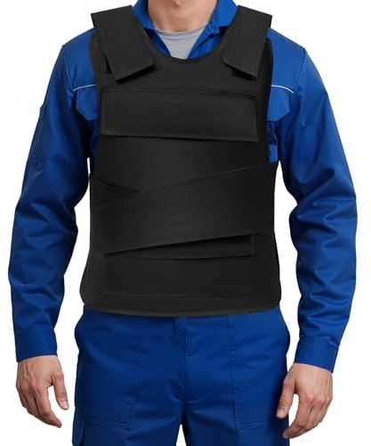 KIGNIEK Tactical Vest, Security Vest, Stab Proof Vest with Cut Resistant Gloves, Safety Work Vest, Anti Protective Body Armour, for Training Protective Equipment, CS Games, Hunting,