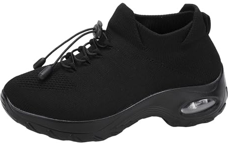 Zapatos ortopédicos cómodos de llevar para mujer, cómodos y cómodos, para fascitis plantar, cómodos, con cojín de aire, transpirables, elásticos, acolchados
