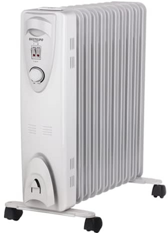 Bastilipo - Radiador de aceite compacto 2500W, 9 elementos, 3 potencias, RAC11-2500