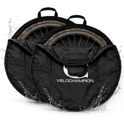 VeloChampion Vattentät cykelhjul väska förvaringsöverdrag | berg, väg- eller gruscykel | 650b. 700 c 26 tum 27,5 tum 29 tum cykelhjulset transport resväska (2, 73 cm väg)