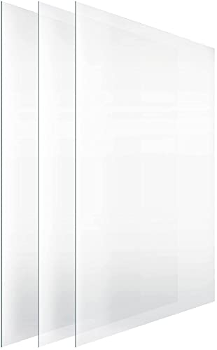 Langdon House Picture Frame Glass Replacements (Crystal Clear, 7x5, 3 Pack) High-Definition Glass Sheet