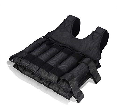 VGEBY Pesas Chaleco Hombres 50KG Espesado Oxford Tela Peso Chaleco Entrenamiento Pecho Con 12 Piezas Bolsillos Para Entrenamiento Deporte Al Aire Libre