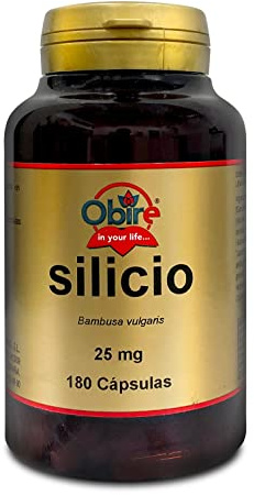 Obire | Silicio 25 mg | 180 Cápsulas | Fortalece Huesos, Cartílagos y Tendones | También se Encuenta en las Uñas, el Cabello y la Piel