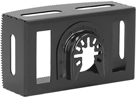 Box Cutter, Rectangle Slot Cutter HSS Oscillating Saw Blades Electric Box Cutter Multi Tool Box Cutter Electric Box Slot Cutting Blades Socket Box Cutter for Wood Plastics Metal