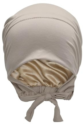 ZLYC Bonnet à Voile satiné pour Femmes avec Lien arrière, sous-écharpe Hijab, sous-Foulard intérieur, Taille Unique
