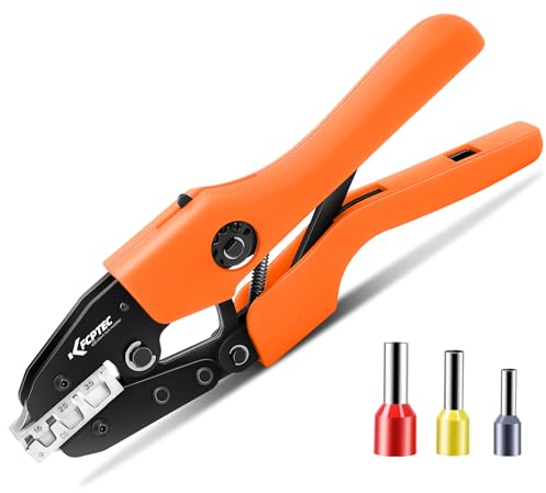 KF CPTEC Pince à sertir pour embouts de fil, AWG 2-10 (6-35 mm²), pince à embouts de câbles - outil de sertissage de fils pour embouts de câbles, pinces sertir pour embouts de câbles