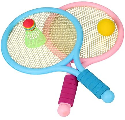 Happyyami 1 Set Badminton Set Badmintonschläger Und Pink Mit 2 Federbällen Outdoor Sport Für Eltern Kind Interaktion Und Freizeitaktivitäten