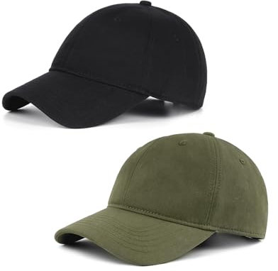 Zylioo 2 Stück Basecap XL/XXL Herren Kappe Baseballkappe Baseball Cap Verstellbare Sport Cappy Damen Für Großen Kopf