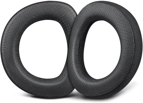 SOULWIT Lambskin Replacement Earpads for Sennheiser HD800/HD800S HD 800 Headphones. Ear Pads Cushions with Durable Mesh Fabric, Noise Isolation Memory Foam - Black