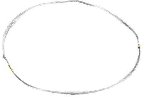 QUARKZMAN Alambre de acero inoxidable de calibre 38, 0,1 mm, 10 m, artesanía suave, alambre escultórico, resistente al tarnish, alambre para joyas, cuentas, manualidades, color plateado
