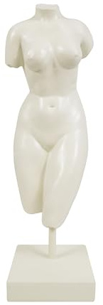 Female Torso Statue, Lady Body Sculpture, White Woman Figurine Bust Statue, Home Decor for Livingroom Bedroom Entryway Entrance Coffee Table Office Bookshelf Housewarming, Birthday Gifts, Art Lovers