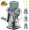 Râpe à Fromage Rotative, Râpe à Légumes Manuelle, Rapeuse Fromage Rotative avec 3 Lames de Tambour Détachables, Mandoline de Cuisine Manuelle Multifonction pour Fromage, Concombre, Carotte, Noix