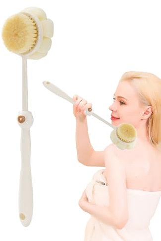 Spazzola Doccia Per Corpo - Spazzola Per La Schiena Con Manico Lungo Per Doccia E Pulizia Del Corpo,Strumento Per Rimozione Di Sporco A Doppia Faccia Con Setole Ad Alta Densità Per Vasca Da Bagno Dorm