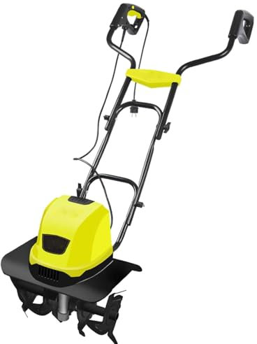 Motocultor inalámbrico, cultivador eléctrico de Tierra con escarificador, motocultor de Doble Mango, Ancho de Trabajo de 36 cm, Profundidad de labranza de 18 cm, 390 RPM, for jardín, Patio y huerto.