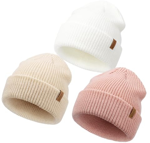 DANMY Infant Toddler Beanie Kint Hat Baby Boys Girls Beanies Kids Winter Hats Knit Children Warm Hat Caps 6-36 Months