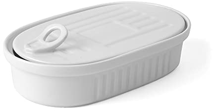 Holst Porzellan SL 010 Dose Fischkonserve 17 x 11 cm, weiß, 17 x 11 x 6 cm