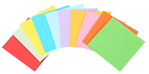 520 piezas 5x5 cm Papel de origami con 10 colores papel plegable cuadrado para doble cara hojas de artesanía de origami
