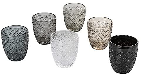 Villa d'Este Home Tivoli Castle Set 6 bicchieri acqua stones invetro 275 ml