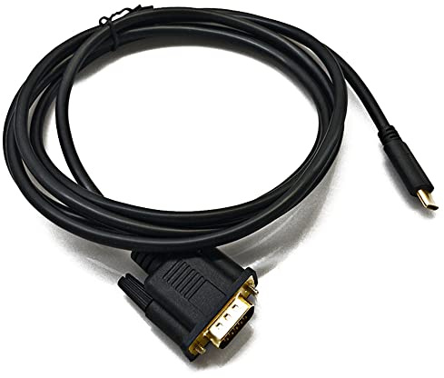 USB C en VGA-kabel 5,9 fot / 1,8 m, USB Type C en VGA-kabel, lämplig för USB 3.1-enheter, lämplig för, etc.