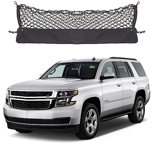 Envelope Style Cargo Net Compatible with Chevrolet Chevy Tahoe, GMC Yukon New 2026 2025 2024 2023 2022 2021 2020 2019 2018 2017 2016 2015 Upgraded SUV Trunk Car Rear Tailgate Netting
