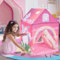 cossy Einhorn Kinderzelt, Spielzelt mit Aquarellstifte, Kinderzelt Indoor Wahsbar, Zelt Kinderzimmer, Spielhaus Kinder Indoor, Geschenk für Mädchen und Jungen, Rosa