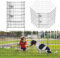 ARIFARO Dekorative Gartenzaun 5 Panels Gesamtlänge 3,5m (101cm H x 71cm B) Keine Graben Tier Barriere Fechten mit 4 Paneelen + 1 Tor, Haustier Zaun Metall Panel Grenze für Kaninchen, Hof, Patio