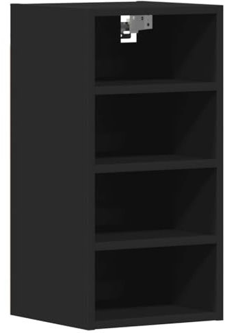 vidaXL Hängeschrank Riga Schwarz 30x29,5x60 cm Holzwerkstoff