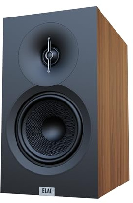 ELAC Debut 3.0 DB53-WN Bookshelf Speakers, Walnut (Pair) - 1” Aluminum Dome Tweeter & 5.25” Aramid Fiber Woofer - 2-Way Bass Reflex - 48Hz to 38KHz Response
