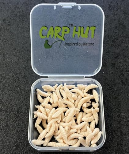 Artificial Pop Up Flavour Infused PINKIE Maggots for Carp and Coarse Fishing 12mm x120 (Off White)