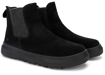 PITAS | NANTES | Botas de Mujer Casual | Botín Serraje | Bota Urbana Caña Baja | Botas de Vestir | Botines Bajos Planos | Botín de Invierno | Calzado Walkinpitas | Negro 39