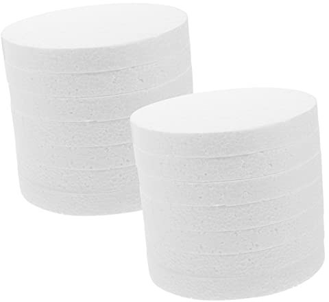 Gogogmee 16 piezas Discos Redondos de Espuma para Manualidades Bandeja para Decorar Pasteles Accesorios DIY Reutilizables Grosor para Tartas y Proyectos Artesanales