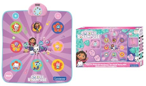 Lexibook, Gabby et la Maison Magique, Tapis de Danse électronique, Touches Lumineuses, Enceinte intégrée, Violet, DM10GDHLXB