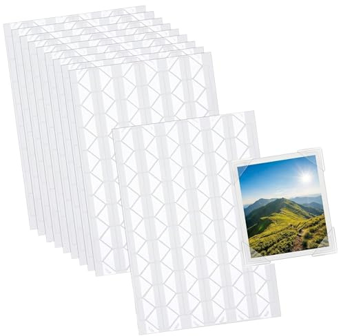 Prospira 1020 PCS Self Adhesive Photo Corners Photo Corners for DIY Craft Picture Edge Stickers Scrapbook Personal Journal,Easy to Use & Removable for Safe Photo Storage(White,Angle Side 1.0cm)