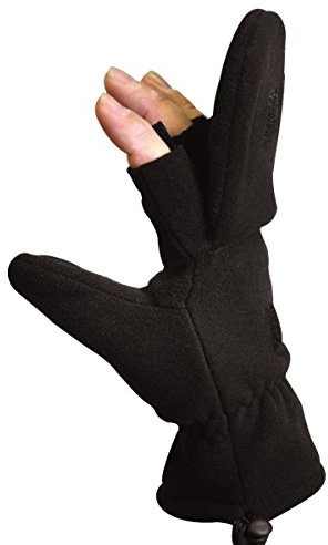 Rothco Fingerless Gloves/Mittens (Black, X-Large)