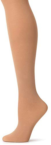Capezio Ultra Soft Footed Dance Tights for Women, Moisture-Wicking, Seamless, Women's Ballet Tights with Self Knit Waistband for Jazz, Contemporary, Dancing, 1915, Suntan, Adults Large/X-Large