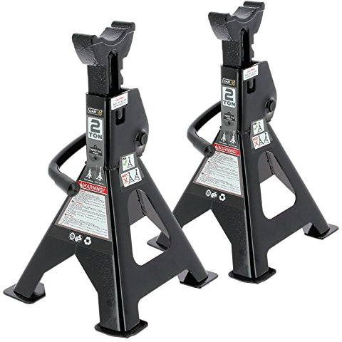 Zweierset Unterstellböcke à 2 t fürs Auto, Rot/Ausflug, einfarbig (Getaway Solids)